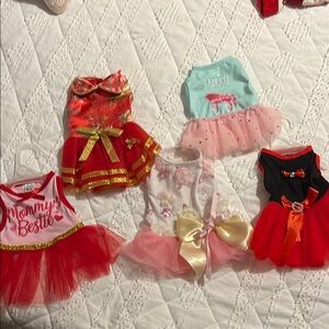 Lot of 5 dog dresses. Sz xs